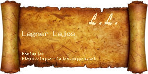 Lagner Lajos névjegykártya